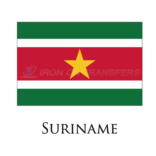 Suriname flag Iron-on Stickers (Heat Transfers)NO.1991